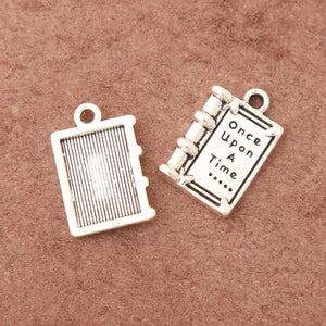 Alloy Book Shape Charms Once Upon a Time Jewelry DIY Charms 12*18mm 20pcs