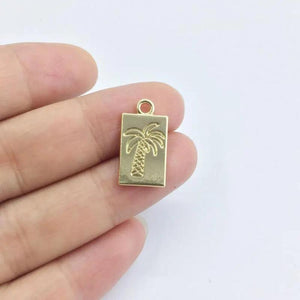 20pcs Palm Tree Zinc Alloy Charms for Jewelry Making