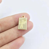 20pcs Palm Tree Zinc Alloy Charms for Jewelry Making