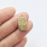 20pcs Palm Tree Zinc Alloy Charms for Jewelry Making