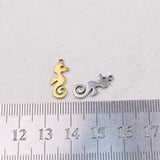 10pcs Stainless Steel SeaHorse Charms Pendant Girl DIY Jewelry 16*8mm 2 Colors