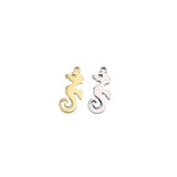10pcs Stainless Steel SeaHorse Charms Pendant Girl DIY Jewelry 16*8mm 2 Colors