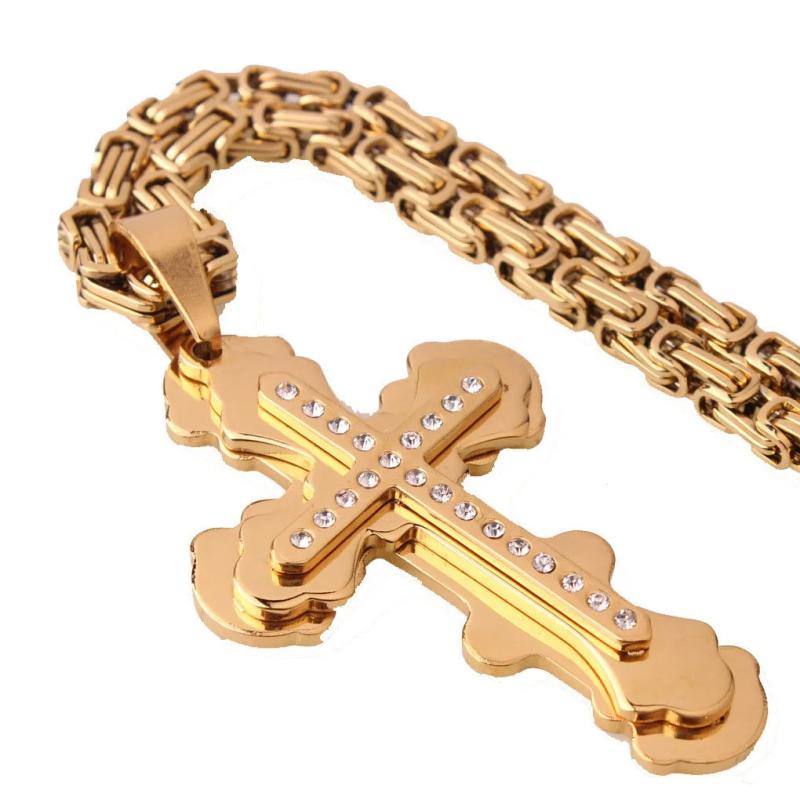 Stainless Lucky Pendant for Men Christian Necklace