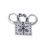 Wicca Pattern Metal Soul Lock Charm Pendant for DIY Lucky Amulet Jewelry