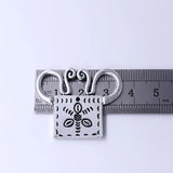 Wicca Pattern Metal Soul Lock Charm Pendant for DIY Lucky Amulet Jewelry