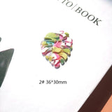 6pcs Monstera Leaves Charm Acetic Acid Big Pendants Earrings