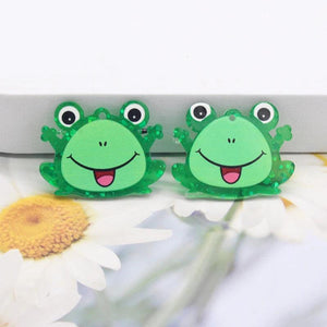 6pcs/pack Acrylic Frog Earring Charms For DIY Jewelry Making
