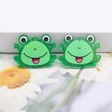 6pcs/pack Acrylic Frog Earring Charms For DIY Jewelry Making