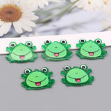6pcs/pack Acrylic Frog Earring Charms For DIY Jewelry Making