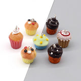 10pcs Mini Strawberry Chocolate Mushroom Resin Charms for DIY Jewelry Making