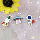 10pcs Astronaut Rocket Planet Enamel Charm DIY Jewelry Making