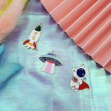 10pcs Astronaut Rocket Planet Enamel Charm DIY Jewelry Making