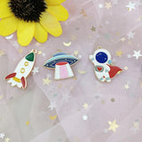 10pcs Astronaut Rocket Planet Enamel Charm DIY Jewelry Making