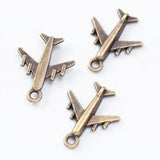 Set of 35 Vintage Aircraft Pendants for Jewelry Making