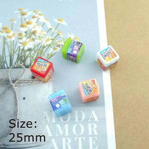10pcs Resin Chewing Gum Charms DIY Jewelry Making Dollhouse