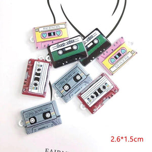 10pcs Retro Music 9060s Tape Alloy Charms Vintage Earring Keychain Pendant DIY