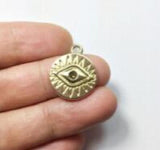 20pcs 16mm Eye Coin Zinc Alloy Charms Wholesale Jewelry DIY