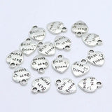 60pcs Tibetan Silver Friendship Charms Pendants 9x12mm