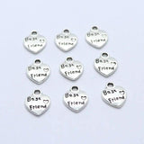 60pcs Tibetan Silver Friendship Charms Pendants 9x12mm