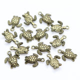48pcs Tibetan Bronze Sea Turtle/Tortoise Charms Pendants 12x16mm