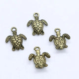 48pcs Tibetan Bronze Sea Turtle/Tortoise Charms Pendants 12x16mm