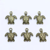 48pcs Tibetan Bronze Sea Turtle/Tortoise Charms Pendants 12x16mm