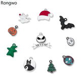 Jack Sally Nightmare Charm Halloween Enamel Pendant