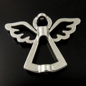 35pcs Angel Alloy Beads With Wings Necklace Pendant Jewelry Accessories