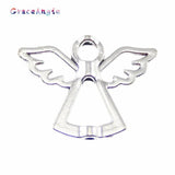 35pcs Angel Alloy Beads With Wings Necklace Pendant Jewelry Accessories