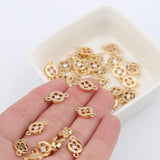 4pcs Copper Small Pendant Micro Zircon DIY Bracelet Earrings Accessories