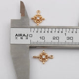 4pcs Copper Small Pendant Micro Zircon DIY Bracelet Earrings Accessories