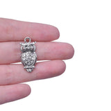 10pcs Owl Rhinestone Dangle Charms DIY for Bracelet Necklace Bag