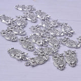 10pcs Owl Rhinestone Dangle Charms DIY for Bracelet Necklace Bag