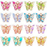 Colorful Gypsophila Butterfly Charm Pendant for Jewelry Making