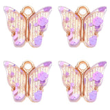 Colorful Gypsophila Butterfly Charm Pendant for Jewelry Making