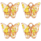 Colorful Gypsophila Butterfly Charm Pendant for Jewelry Making