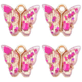 Colorful Gypsophila Butterfly Charm Pendant for Jewelry Making