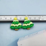 10Pcs Resin Plant Christmas Tree Charms for Crafts Earring Pet Choker Keycha