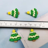 10Pcs Resin Plant Christmas Tree Charms for Crafts Earring Pet Choker Keycha