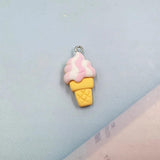 10pcs Heart Animal Bear Ice Cream Charms Pendant For Earring Jewlery Making
