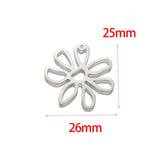 10PCS Brass Flower Charms Filigree Pendant Earring Findings DIY Necklace Making