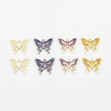 6pcs Zinc Alloy Enamel Butterfly Charms for DIY Jewelry Making