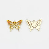6pcs Zinc Alloy Enamel Butterfly Charms for DIY Jewelry Making