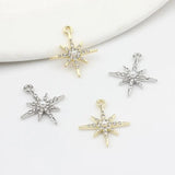 6pcs High Star Charms Zinc Alloy Pendants for DIY Earring Making