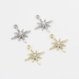 6pcs High Star Charms Zinc Alloy Pendants for DIY Earring Making