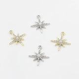 6pcs High Star Charms Zinc Alloy Pendants for DIY Earring Making
