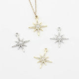 6pcs High Star Charms Zinc Alloy Pendants for DIY Earring Making
