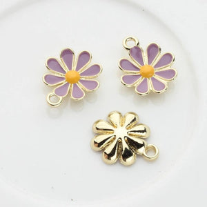 Mini Flowers Charms 10pcs/lot for Jewelry Making