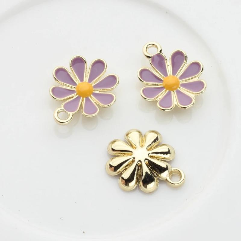 Mini Flowers Charms 10pcs/lot for Jewelry Making