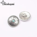 Retro Flowers Concho Buttons Charms Pendants 3pcs 30MM DIY Jewelry